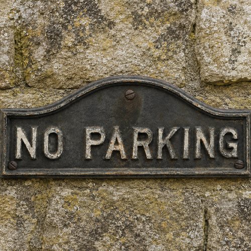 No Parking Sign Reclaimed Vintage Garden Gate Driveway Plaque Old Cast Iron Sign