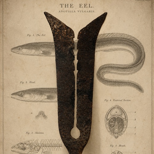 Georgian Eel Gleave Glaive Eel Spear Fishing Fish Spear Fenland Hunting Hook Old