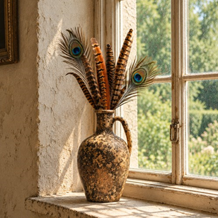 Small Terracotta Bottle Vintage Gar...