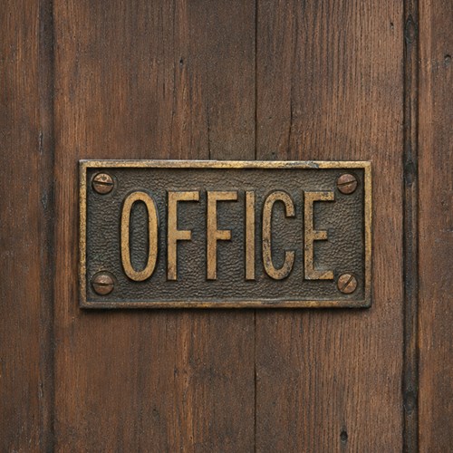 Office Door Sign Victorian Brass Plaque William Tonks & Sons Old Door Plate Home