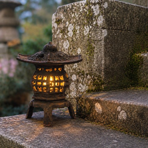 Garden Lantern Vintage Iron Candle Garden Light Lamp Reclaimed Pagoda Lighting