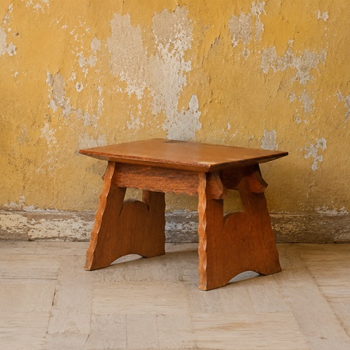 Oak Side Stool Arts & Crafts Style Wooden Stool Seat Stand Step Book Candle Wood