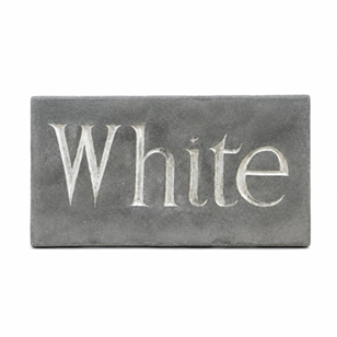 White Surname Plaque Hand Carved Sl...