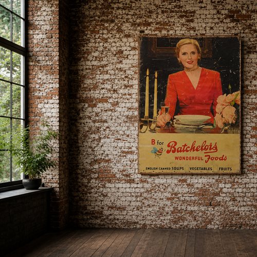 Advertising Canvas Batchelors Foods Sign Poster Oil Painting Evelyn Laye ?