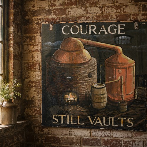 Vintage Pub Sign Hand Painted Courage Antique Pub Sign English Pub Sign Signs