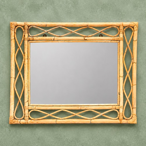 Vintage Rattan Mirror Vintage Wall Mirror Hall Conservatory 