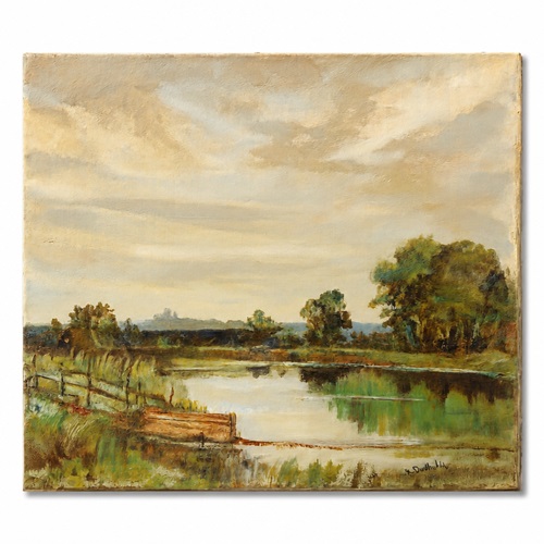 Lincoln Landscape Oil Stephen Bullock 1930 Oil Painting On Canvas Picture Art