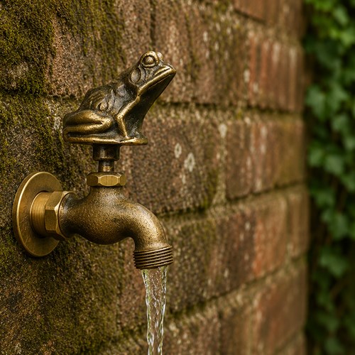 Garden Tap Frog Handle Vintage Garden Water Hose Planter Trough Watering Can