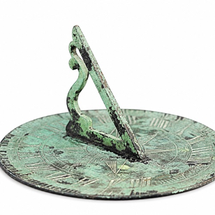 Engraved Sundial Antique Bronze Gar...