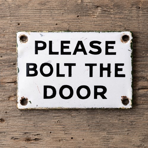 Toilet Door Sign Antique Enamel Sign Bolt Door Reclaimed Bathroom Door Plaque