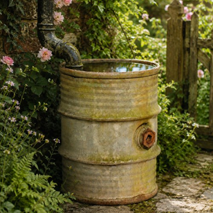 Water Tank Barrel Drum Round Garden...