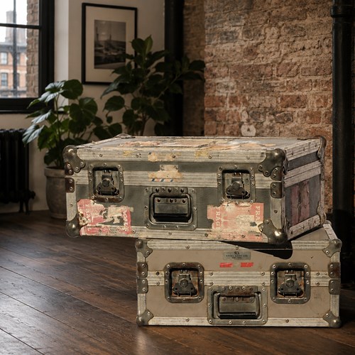 Strong Case Old Box Vintage Shop Industrial Time Worn Labels Airline Bag Luggage