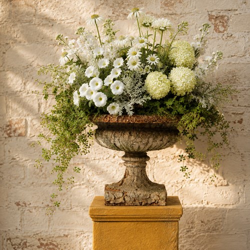 Small Handyside Urn Cast Iron Tazza Planter Vase Antique Garden Pot 19Th Trough