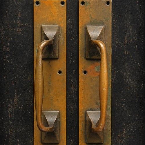 Brass Door Pull Handles Old Vintage Reclaimed Pull Handle Pair Knobs Edwardian