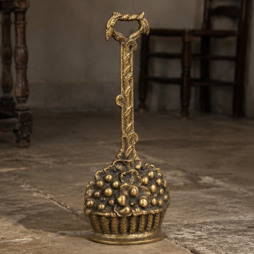 Door Stop Door Porter Brass Cherry Basket Corn Sheaves Doorstop Old Antique