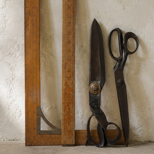 Tailor Shop Equipment Tools Scissors Wilkinson Rabone Clothes Textile Fabric Art