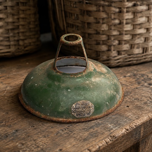 Untouched Coolicon Enamel Shade 9" Green Industrial Light Lighting Lamp Pendant