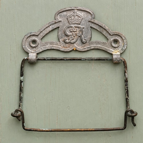 George V Toilet Roll Holder Lavatory Loo Paper Antique Reclaimed Bathroom 1920