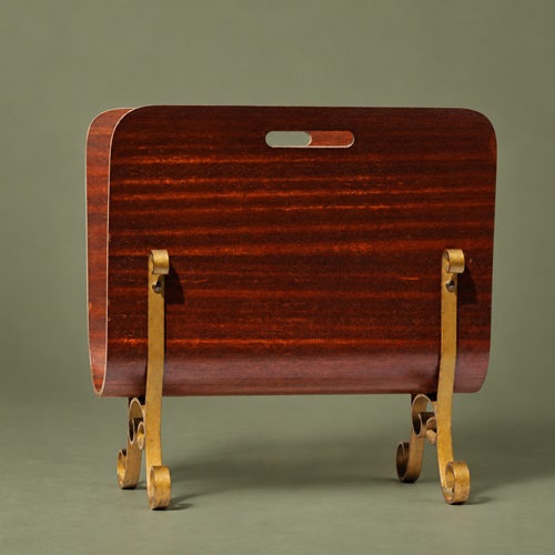 Teak Magazine Rack Vintage Mid Century Furniture Paper Rack Shelf Storage Book