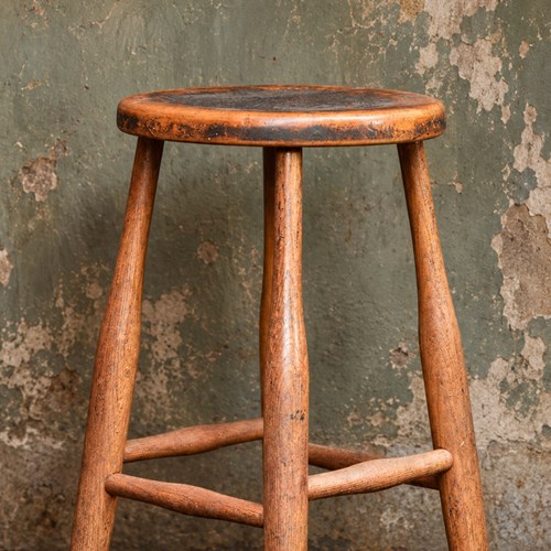Ash & Sycamore Stool Antique Seat Chair Wood Wooden Side Table Stand