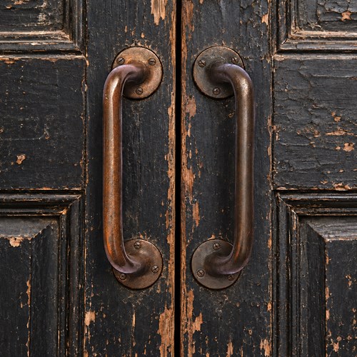 Edwardian Pull Handles 9" Reclaimed Brass Door Pull Handles Knob Handle Push Old