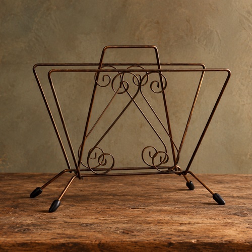 Magazine Rack Mid Century Wirework Magazine Newspaper Storage Rack Old Metal