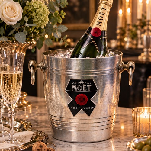 Ice Bucket Cooler Vintage Moet Champagne Ice Bucket Wine Bucket Drinks Party Old