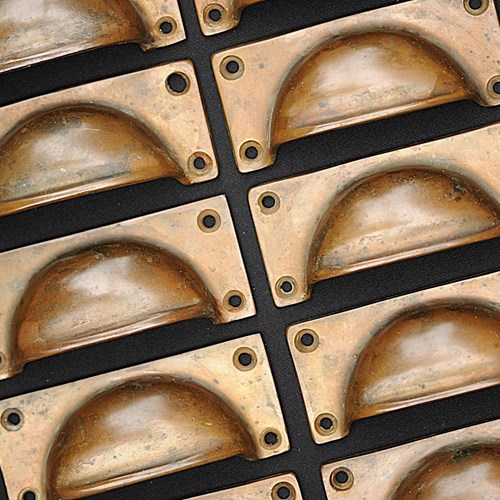 Edwardian Hooded Cup Handles Reclaimed Brass Cup Handle Drawer Pull Chest Plan
