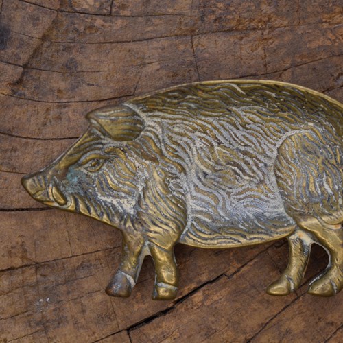 Brass Pig Pin Dish