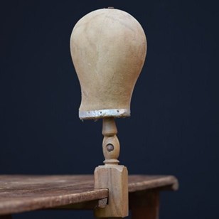 Milliners Hat Block Hat Form Oak Wo...