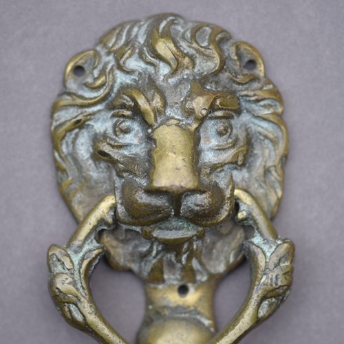 Lions Head Door Knocker Old Vintage Brass Doorknocker Door Knocker