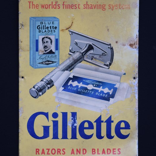 Gillette Advertising Sign