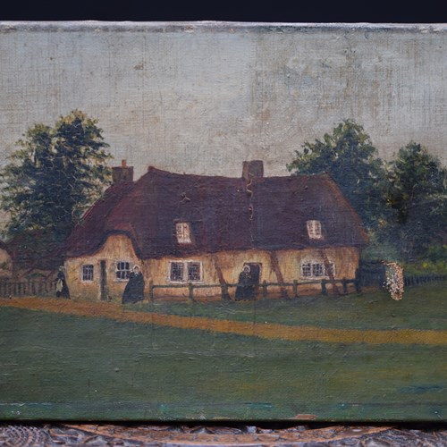 Thatched Cottage Oil On Canvas