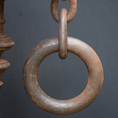 Huge Heavy Iron Ring & Chain