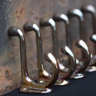 Art Deco Coat Hooks Lustre Enamel S...