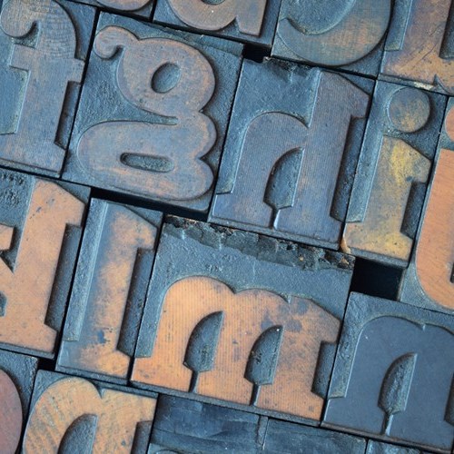 Letterpress Letters Printing Wood Blocks A-Z Antique Print Type Old Poster Art