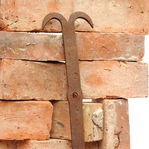 Victorian Wall Tie Plate Antique English Wrought Iron Wall Bar Brace Reclaimed