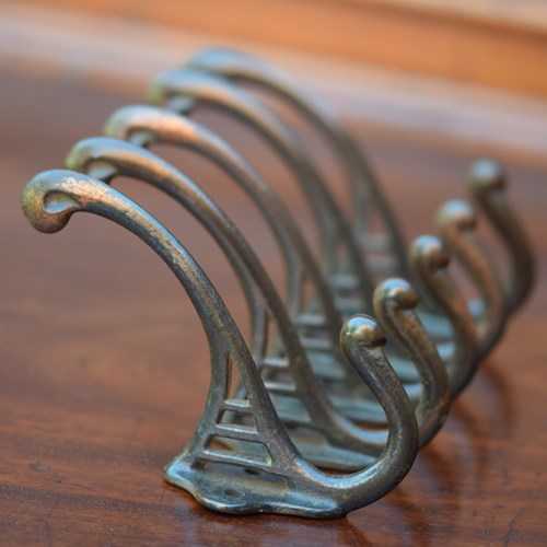 Art Nouveau Coat Hooks Set Of 5 Hook Antique Vintage Reclaimed Peg Cast Iron Old