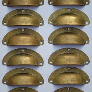 12 Reclaimed Brass Cup Handles Old ...