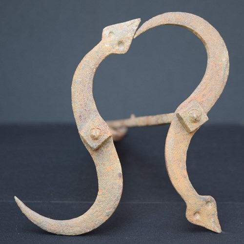 Iron Snakes Head Wall Ties  S Wall Tie & Bar Pattress Plate Old 19Th Serpent