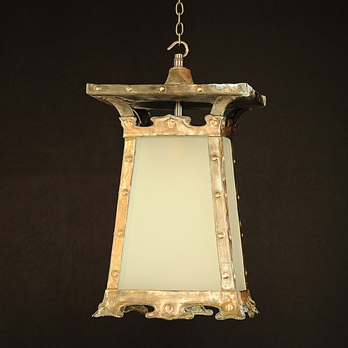 Arts & Crafts Lantern Antique Arts & Crafts Copper Lantern Porch Lamp Light Hall