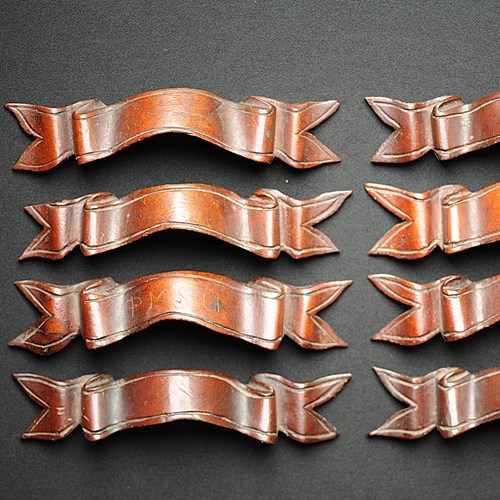 Wittled Ribbon Handles Antique Carved Wooden Chest Drawer Pull Handle Cup Handle