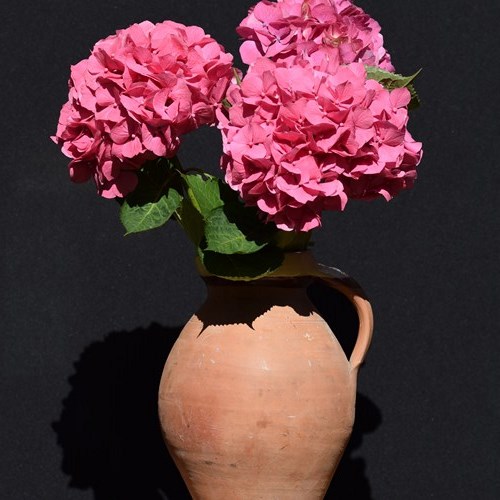 Terracotta Jug Pottery Flower Vase Floral Table Vase Vintage Rustic Clay