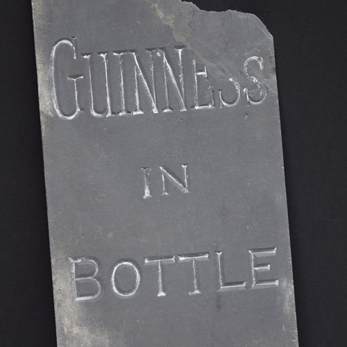 Guinness In Bottle Advertising Slate | Sign | Antique Tavern Pub Bar Alehouse