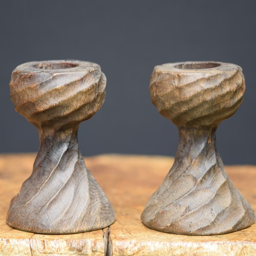 Short Brutalist Candlesticks