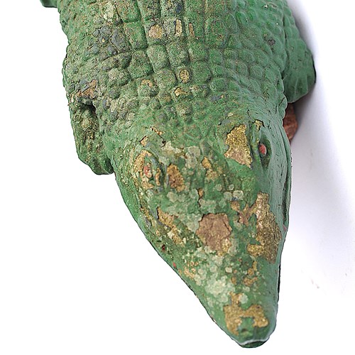 Cast Stone Crocodilian Antique Garden Crocodile Stone Animal Pond Water Figure