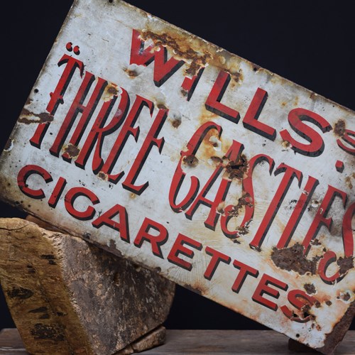 Late 19Th Century Wills Enamel Sign