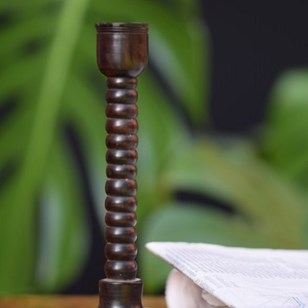 Rosewood Bobbin Candlestick Antique...