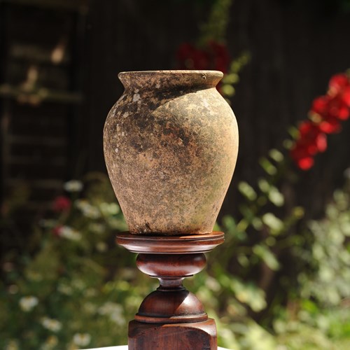 Small Weathered Buff Terracotta Planter Plant Pot Urn Vintage Garden Flower Pots