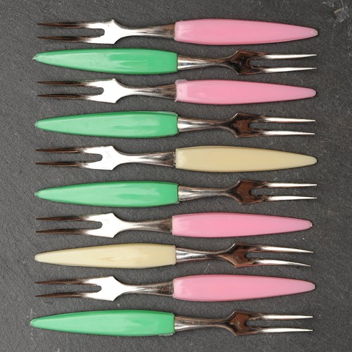10 Aperitif Forks Dining Drinks Cocktail Appetizer Party Cutlery Canape Cherry